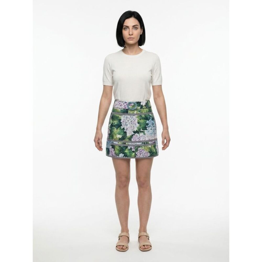 Dolce & Gabbana Bicolor Cotton Mini Women's Skirt